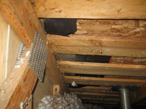 Missing Insulation on Attic Drywall